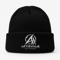 AFTRVALE Winterlijn zwarte gebreide beanie met logo