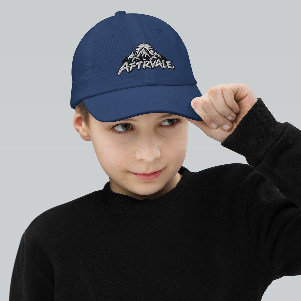 AFTRVALE Kids Cap – Mountain Edition – koningsblauw